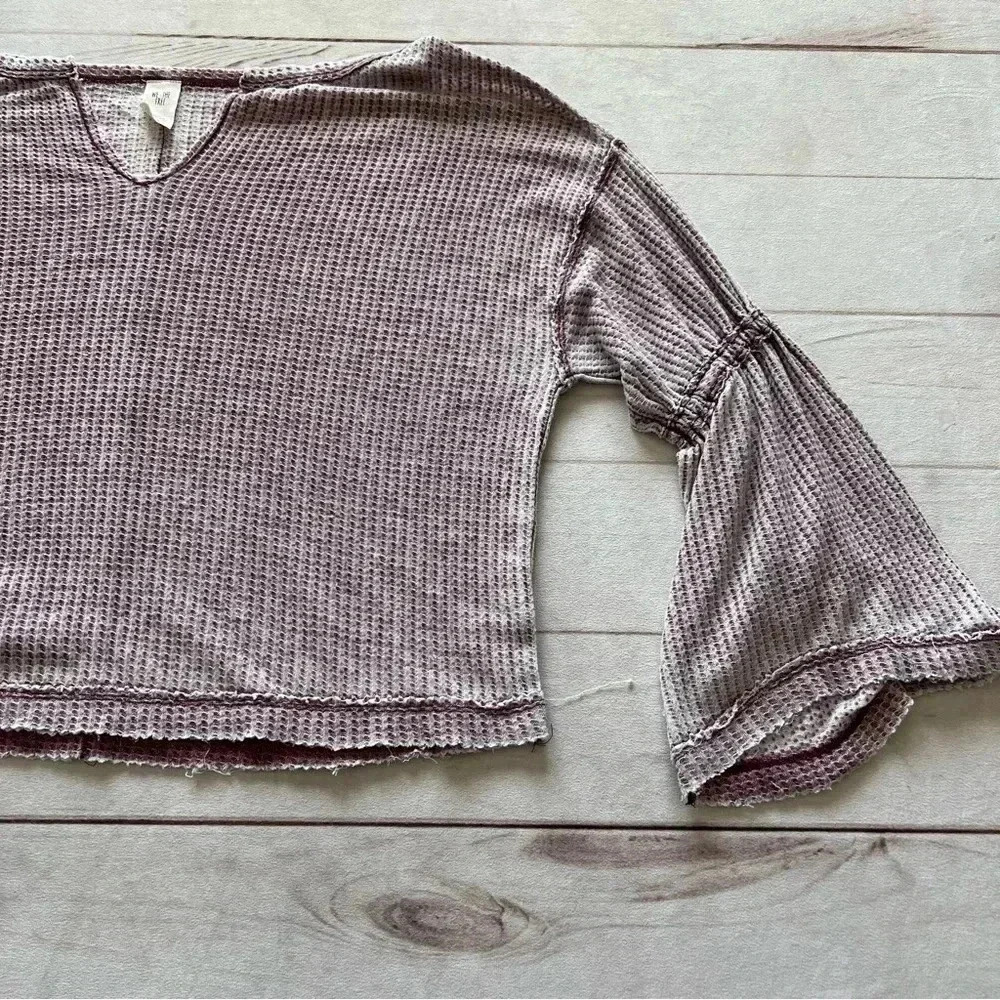 WE The Free Free People Womens XS Lavender Long Flare Thermal Sleeve Sh… - Picture 5 of 7